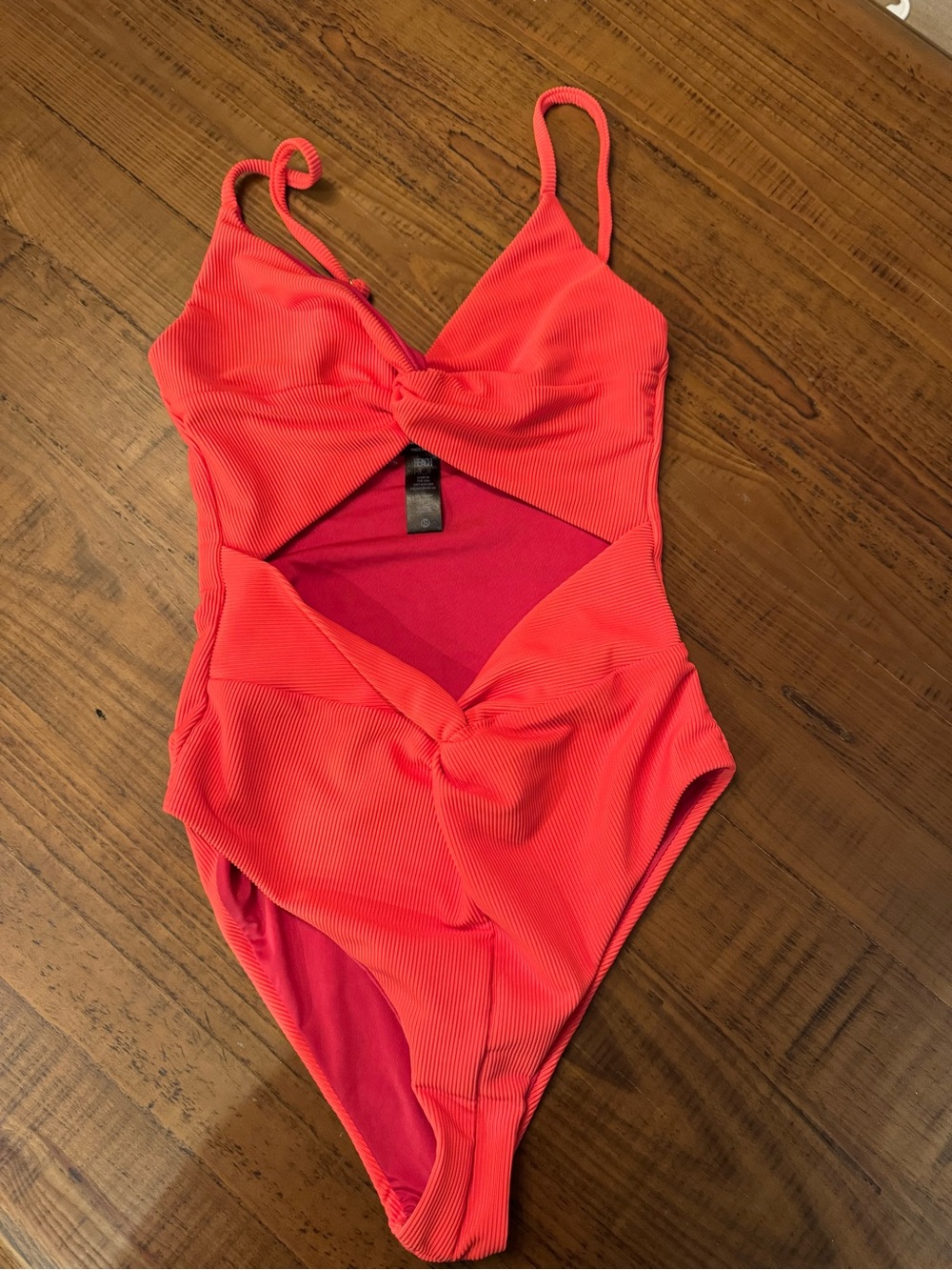 Beach Riot Coral Pink Cutout One-Piece Swimsuit